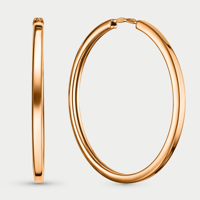 Серьги-конго для женщин из розового золота 585 пробы без вставок (арт. Скв-101-30)