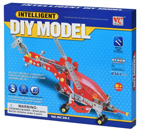 Конструктор металлический Same Toy Inteligent DIY Model Самолет 207 эл. WC38CUt
