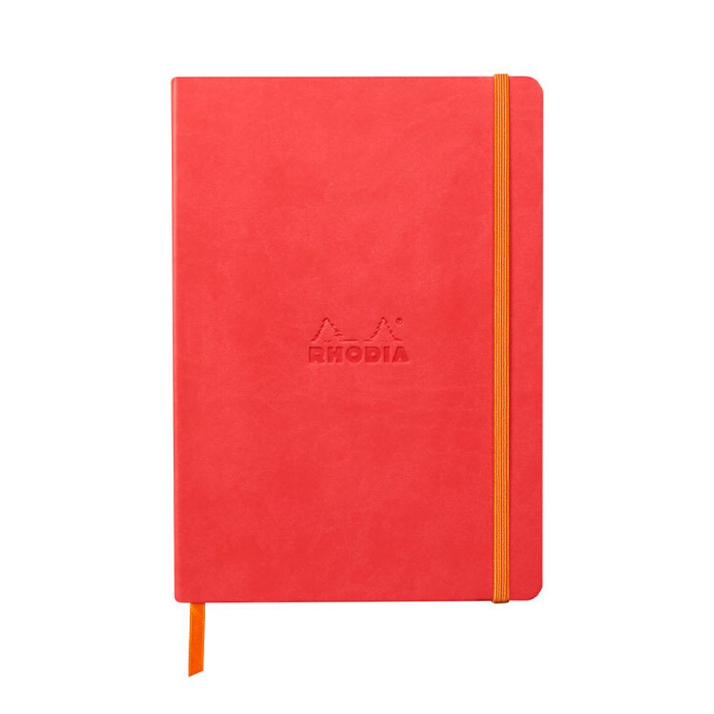 Записная книжка Rhodiarama в мягкой обложке A5 в точку 90 гр Coral Коралловый (117446C)