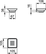 Мыльница квадратная Ideal Standard CONCA T4508GN