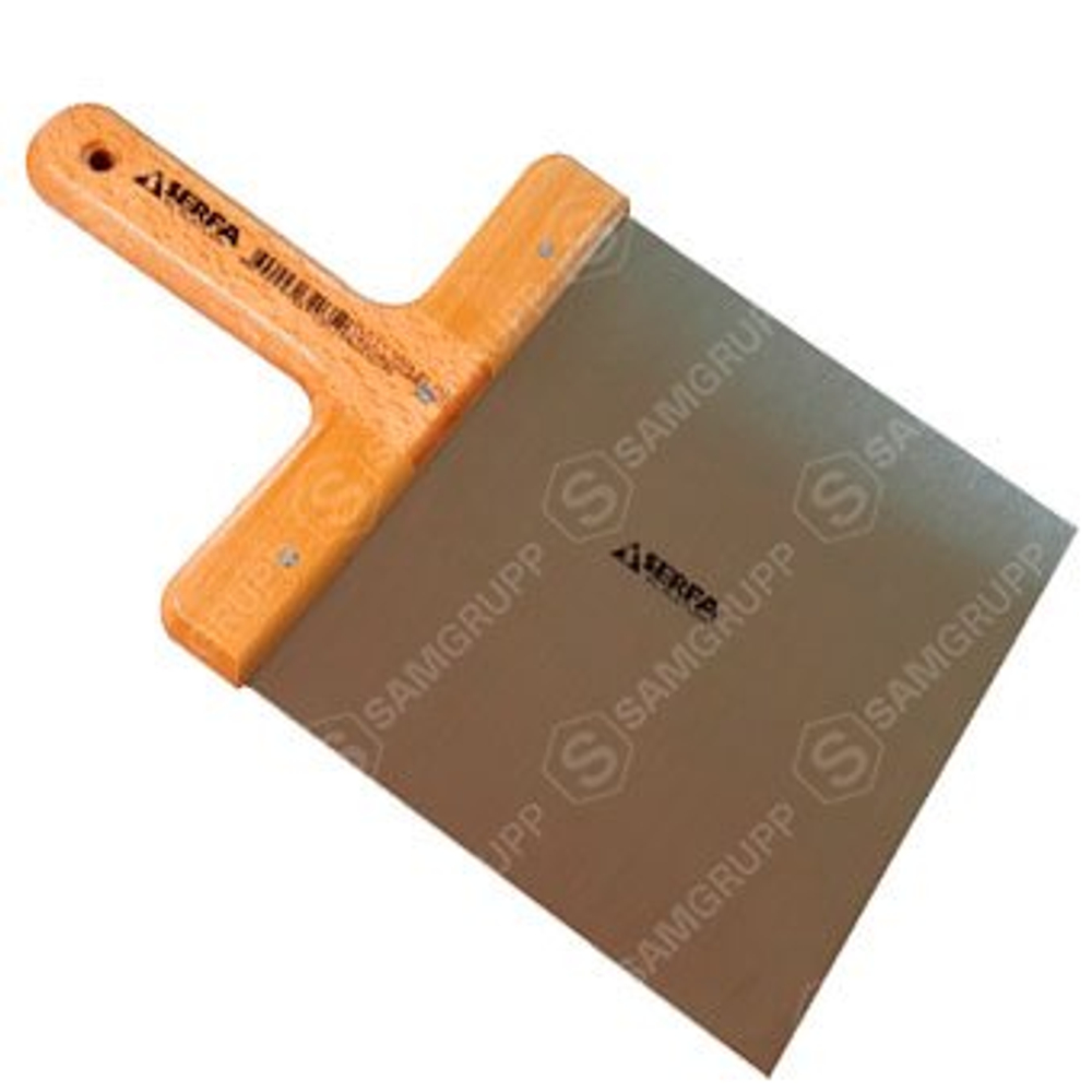 Шпатлевочная лопатка с деревянной ручкой 160 мм Serfa 031