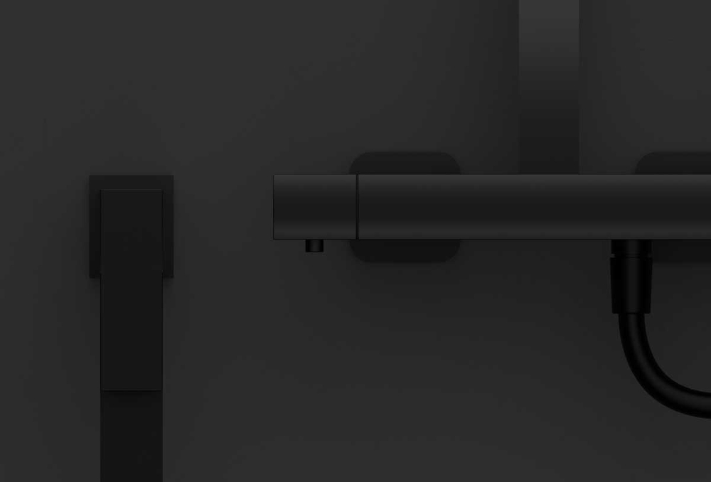 Душевая стойка Vincea Next VSFS-1N0TMB термостатическая, черный