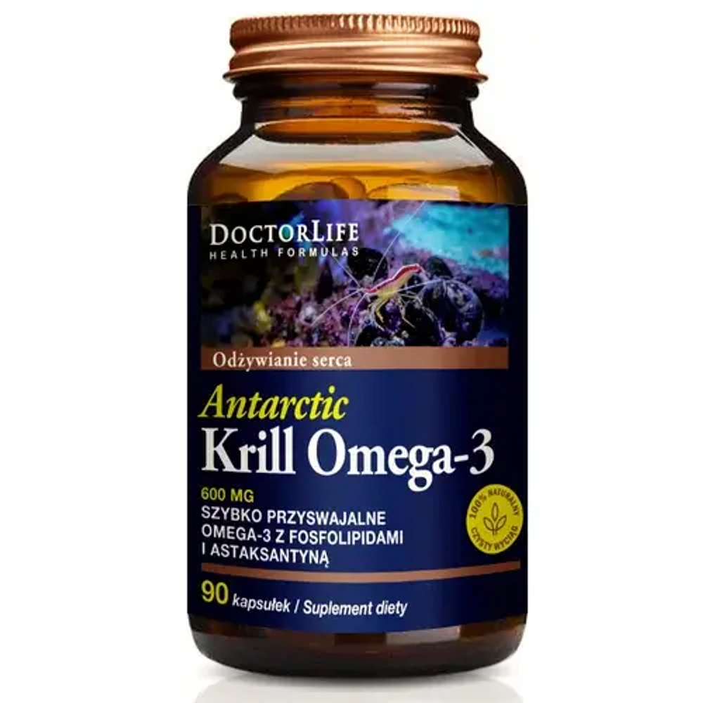 Диетическая добавка Doctor Life Krill Oil Omega-3 600 мг, 90 капсул