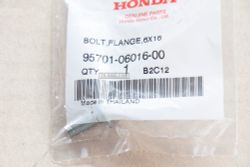 95701-06016-00. BOLT, FLANGE, 6X16. HONDA