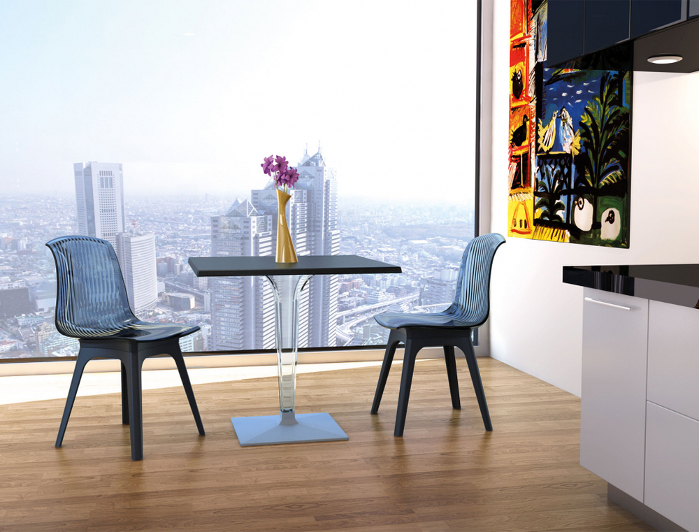 Стул прозрачный Siesta Contract Allegra-PP, черный