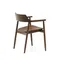 Стул Fondes из массива дуба, темный