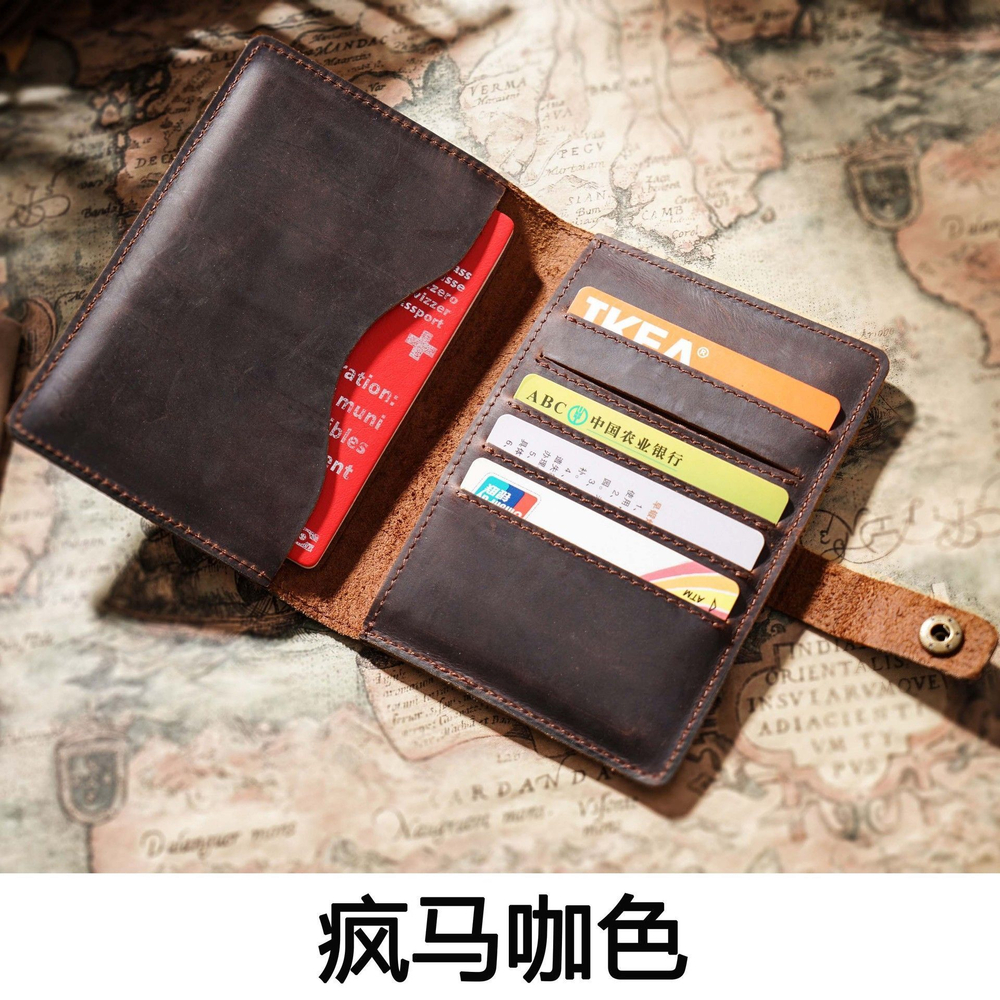 Портмоне для документов Бумажник кожаный коричневый Обложка для документов Кошелек КожаноFF