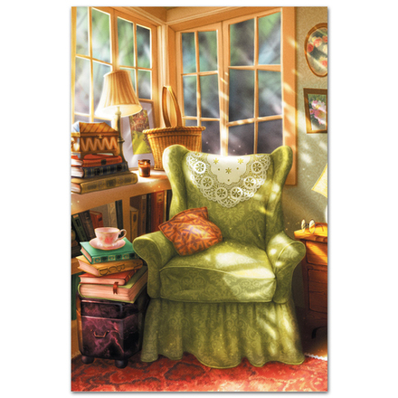 Любимое кресло и книги