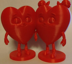 Два милых влюблённых сердечка 2- Валентинка универсальный подарок на день влюблённых