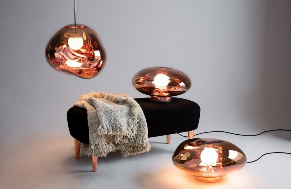 Подвесной дизайнерский светильник  MELT by Tom Dixon (золотой)