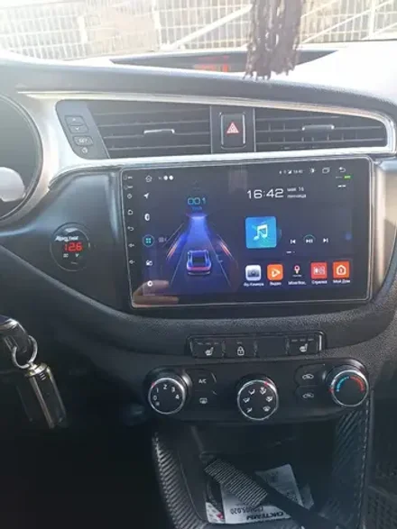 Магнитола для KIA Ceed 2 (JD) 2012-2018 (рамка матовая) - FarCar 7095 монитор 9.5" QLED на Android 14, TS18, CarPlay, 4G SIM-слот