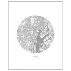 IKEA BILD  (ИКЕА БИЛД)  -  Плакат, вид на Токио, 40x50 см.