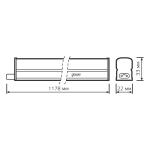 Св-к Gauss LED TL линейный 14W 990lm 4000K IP20 1178*22*33 130411214