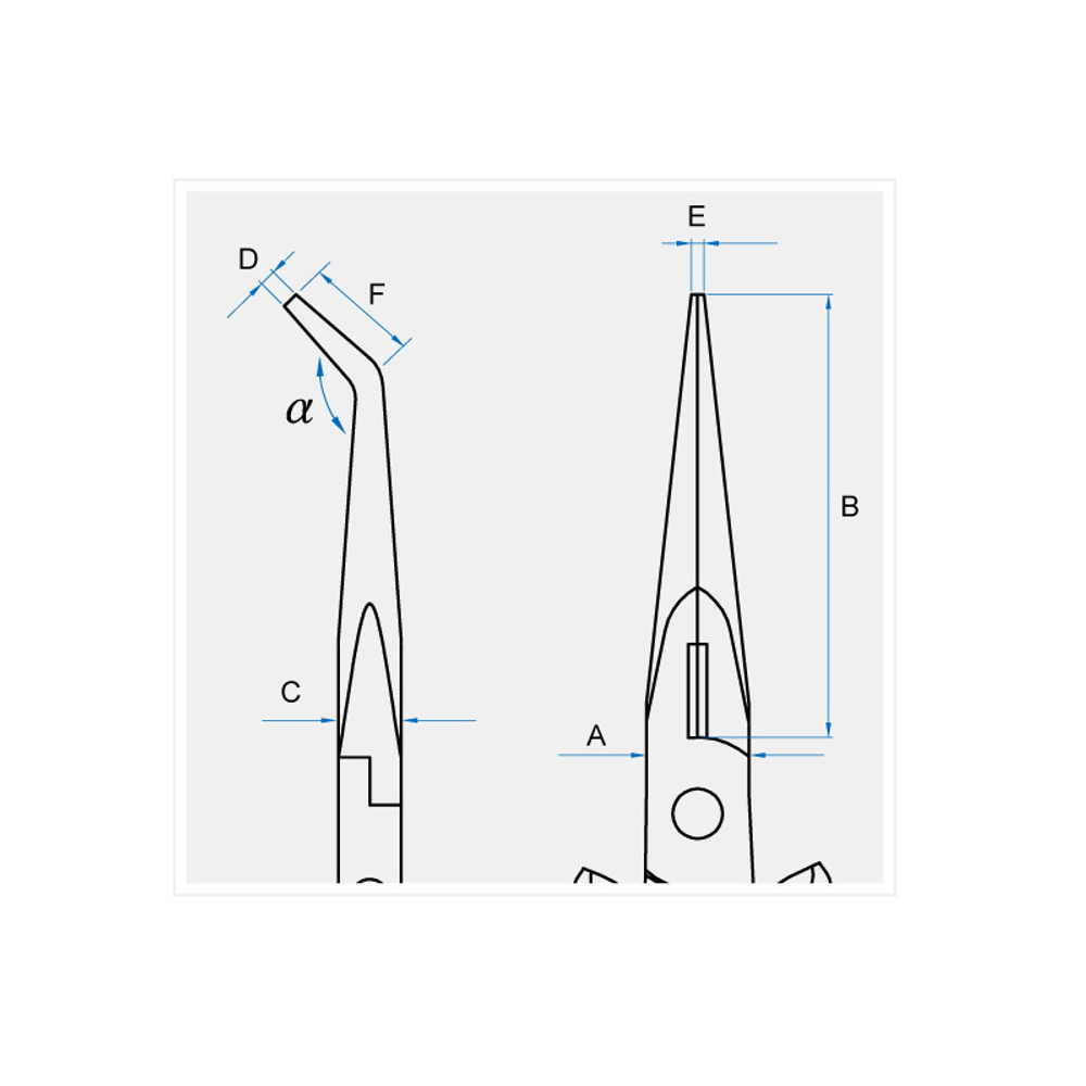 KING TONY (6337-06) Пассатижи тонконосые загнутые 154 мм