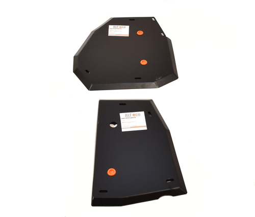 Комплект защит (топливный бак, редуктор заднего моста) (сталь 2 мм) для Mitsubishi Outlander 2012-2022 (V - все, 4WD) (3 части) Alfeco.ALF1454st