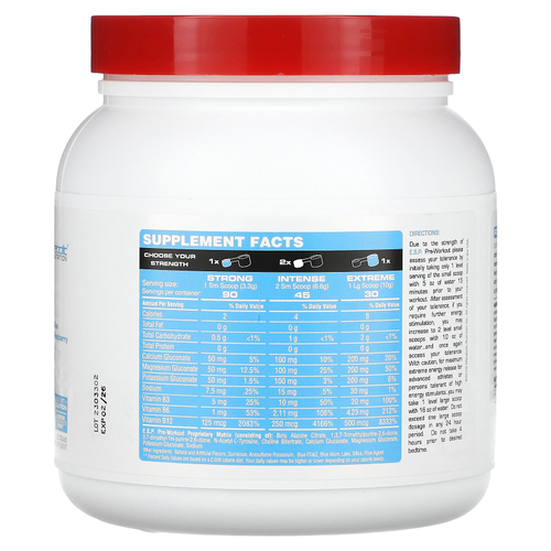Metabolic Nutrition, ESP Pre-Workout, голубая малина`` 300 г