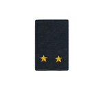 Фальшпогоны Полиция темно-синие с вышитыми звездами (лейтенант) на липучке