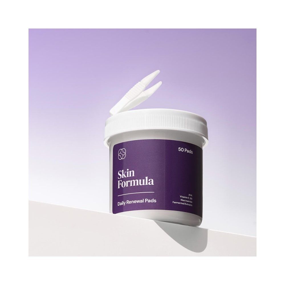 Skin Formula Daily Renewal Pads Мультивитаминные обновляющие салфетки с регенерирующим действием, 50 шт