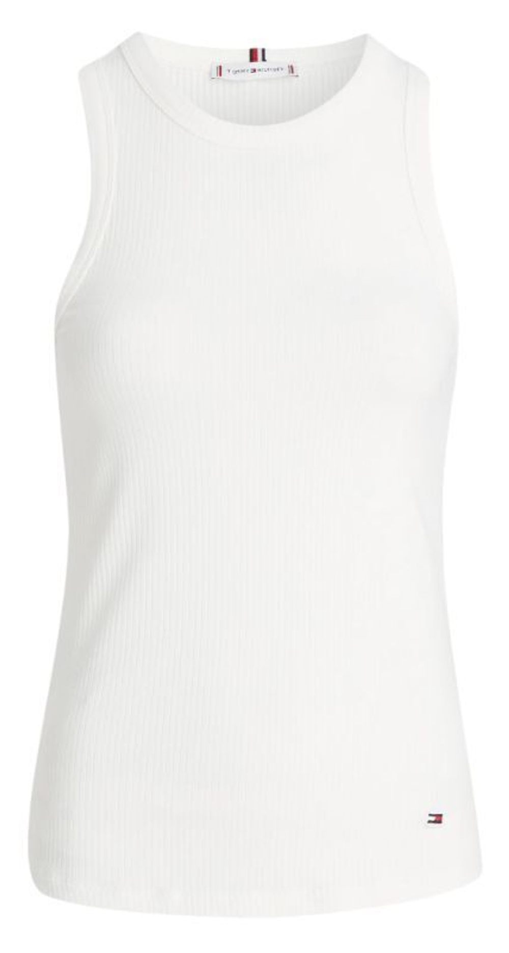 Женский топ теннисный Tommy Hilfiger Slim Rib Tank - белый