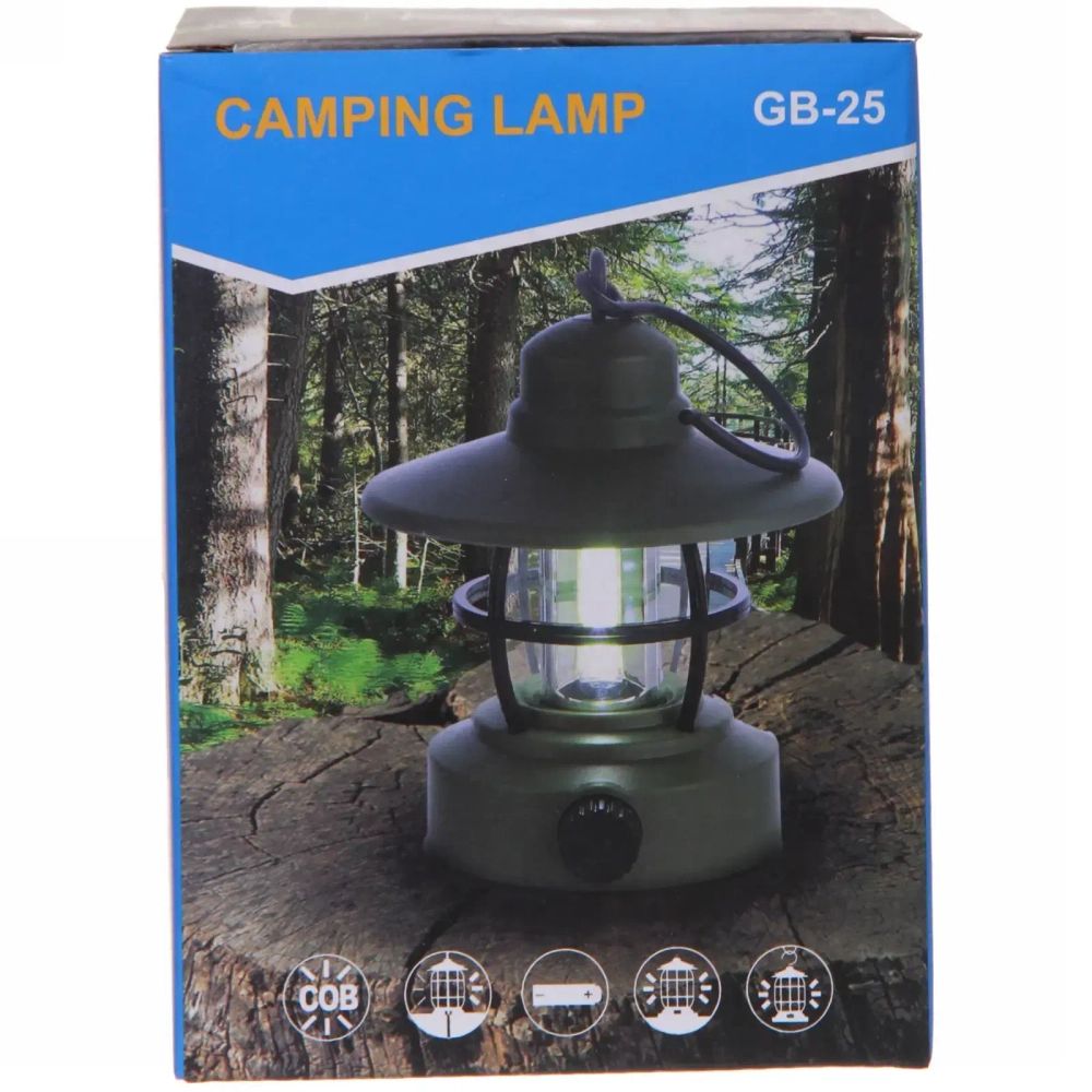 Фонарь кемпинговый подвесной 1 режим 3 COB, 12*11 см 3хAAA