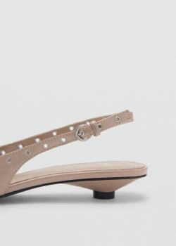 Туфли на каблуке kitten с перфорацией