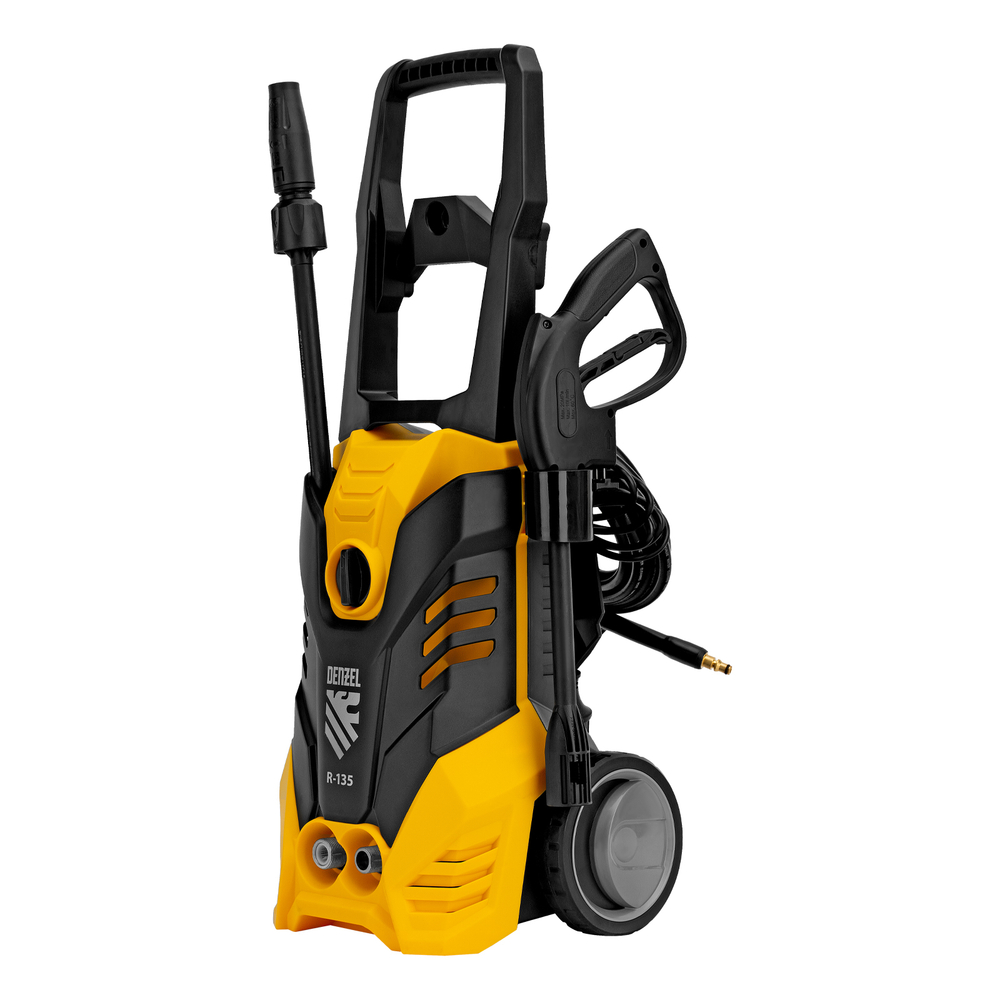 Моечная машина высокого давления R-135, 1800 Вт, 135 бар, 6 л/мин, колёсная// Denzel