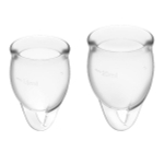 Набор прозрачных менструальных чаш Satisfyer Feel confident Menstrual Cup