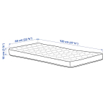 Матрас для детской кроватки - HIMLAVALV 3D IKEA/ ХИМЛАВАЛВЕТ 3Д ИКЕА, 120х60 см, белый