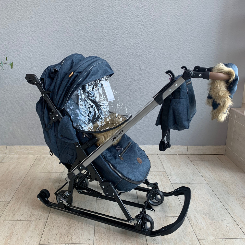 Санки - коляска JOY EVERY DAY синий NIKA арт. J1/2