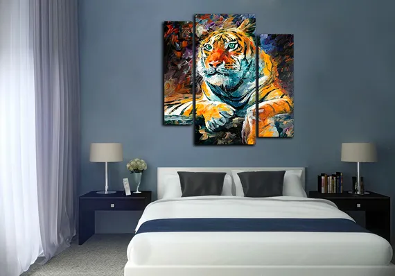 Модульная картина "Сибирский тигр"