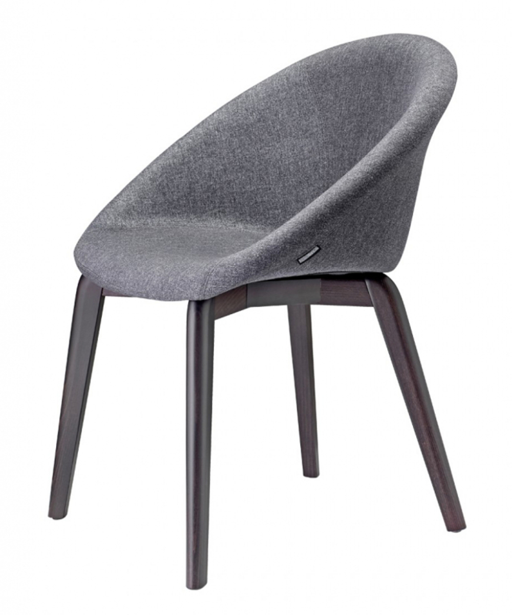 Кресло с обивкой Scab Design Natural Giulia Pop, венге, серый