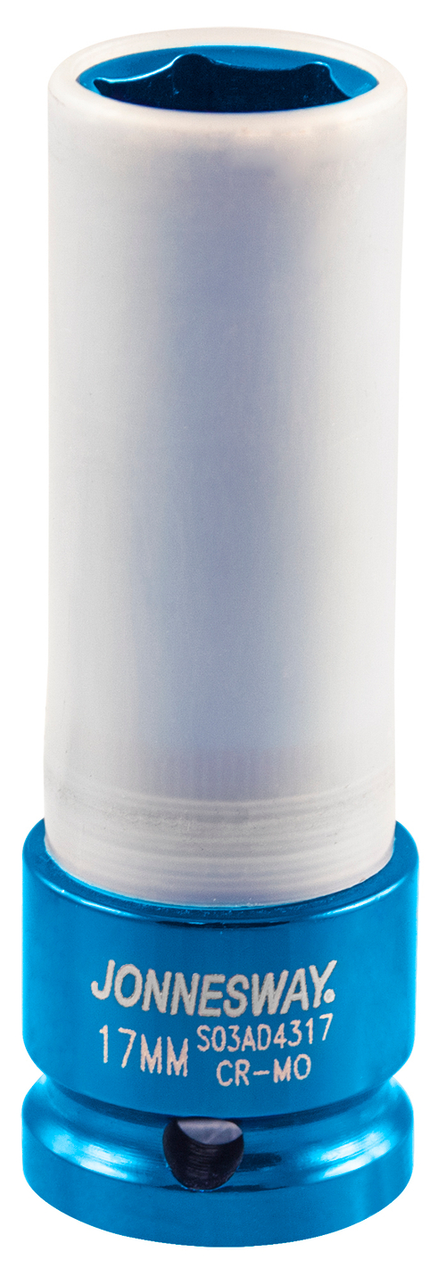 S03AD4317 Головка торцевая ударная удлиненная тонкостенная 1/2"DR для легкосплавных колесных дисков, 17 мм