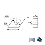 DNMG150404-HS2 VM5035 пластина для точения