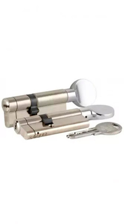 Цилиндр KALE 164 AS/85 35x10х40 никель кл/зав. со звуковой сигнализацией