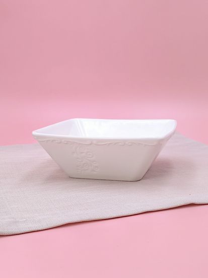 Тарелка суповая/салатник 16,5х6 см. квадратная, набор 4 шт. "Орнамент"