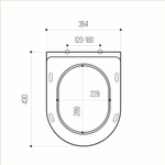 Сиденье для унитаза  WAVE TREND дюропласт, микролифт БЕЛЫЙ глянец
