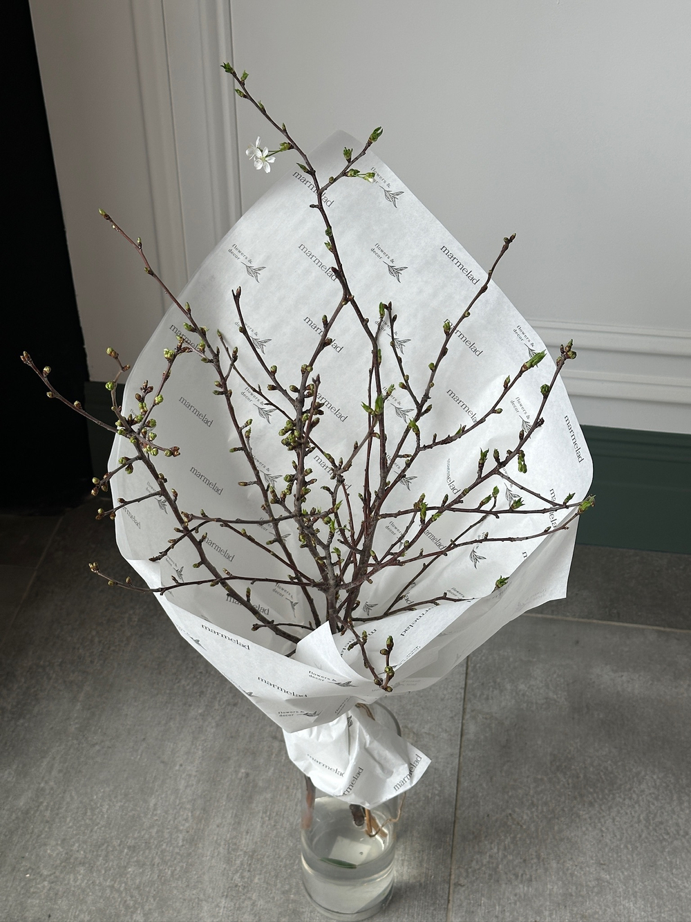 Букет из веток прунуса