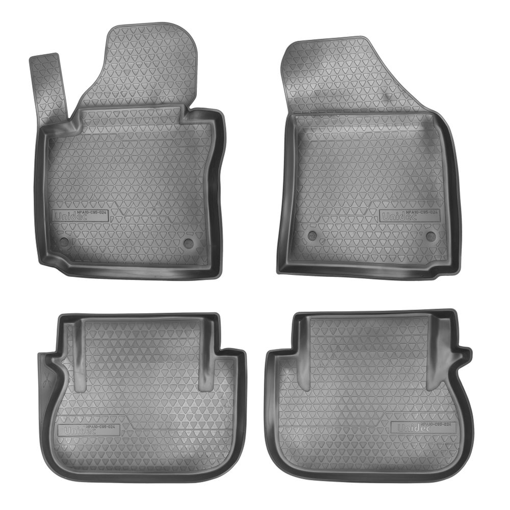 Ковры в салон Norplast/Unidec для Volkswagen Caddy III (2004-2015), Черный, 2 задние сдвижные двери, арт.NPA10-C95-024