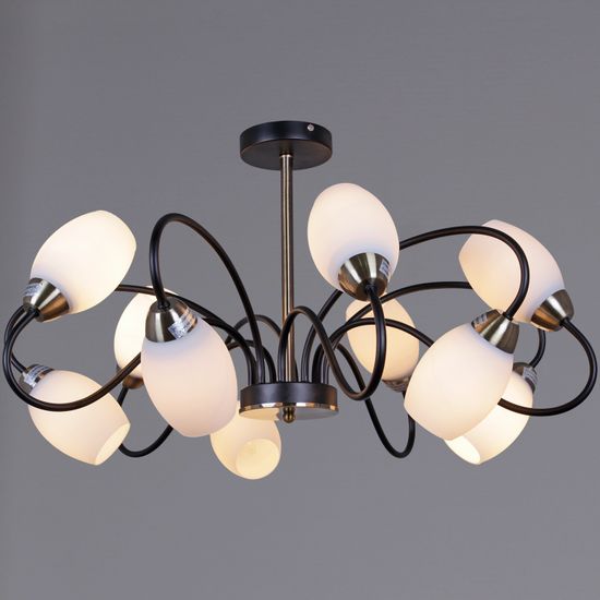 Люстра потолочная Reluce e27 01270-0.3-10B BK+AB