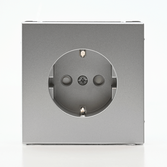 Розетка ArtGallery 16А с заземл. со шторками быстрозажим. клем. механизм алюм. SE GAL000345S
