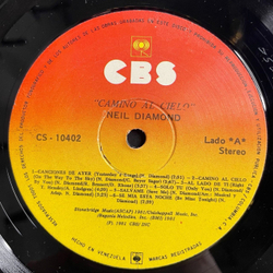 Винтажная виниловая пластинка LP Neil Diamond On The Way To The Sky (Венесуэла 1981)