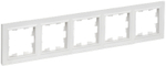 BRITE Рамка 5-местная РУ-5-БрАБ арктический белый IEK