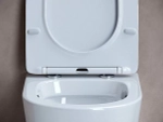 Унитаз подвесной Ceramica Nova Balearica CN6000_1001W_1000 безободковый, с крышкой микролифт, с инсталляцией и белой кнопкой