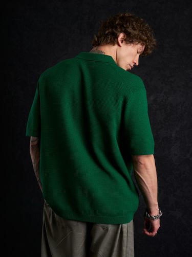 Зеленая трикотажная рубашка Laine с коротким рукавом