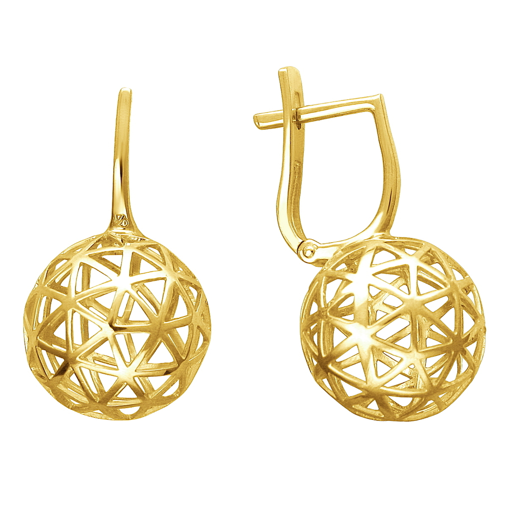 Серьги из жёлтого золота 585 пробы JA-S-С0312777