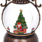 Сувенир с подсветкой «Восточный шик» 10,5*10,5*20 см, мелодия, подсветка, эффект снегопада (работает от 3*АА, USB)