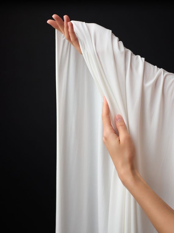 Модал, кулирная гладь, Турция, айвори 004