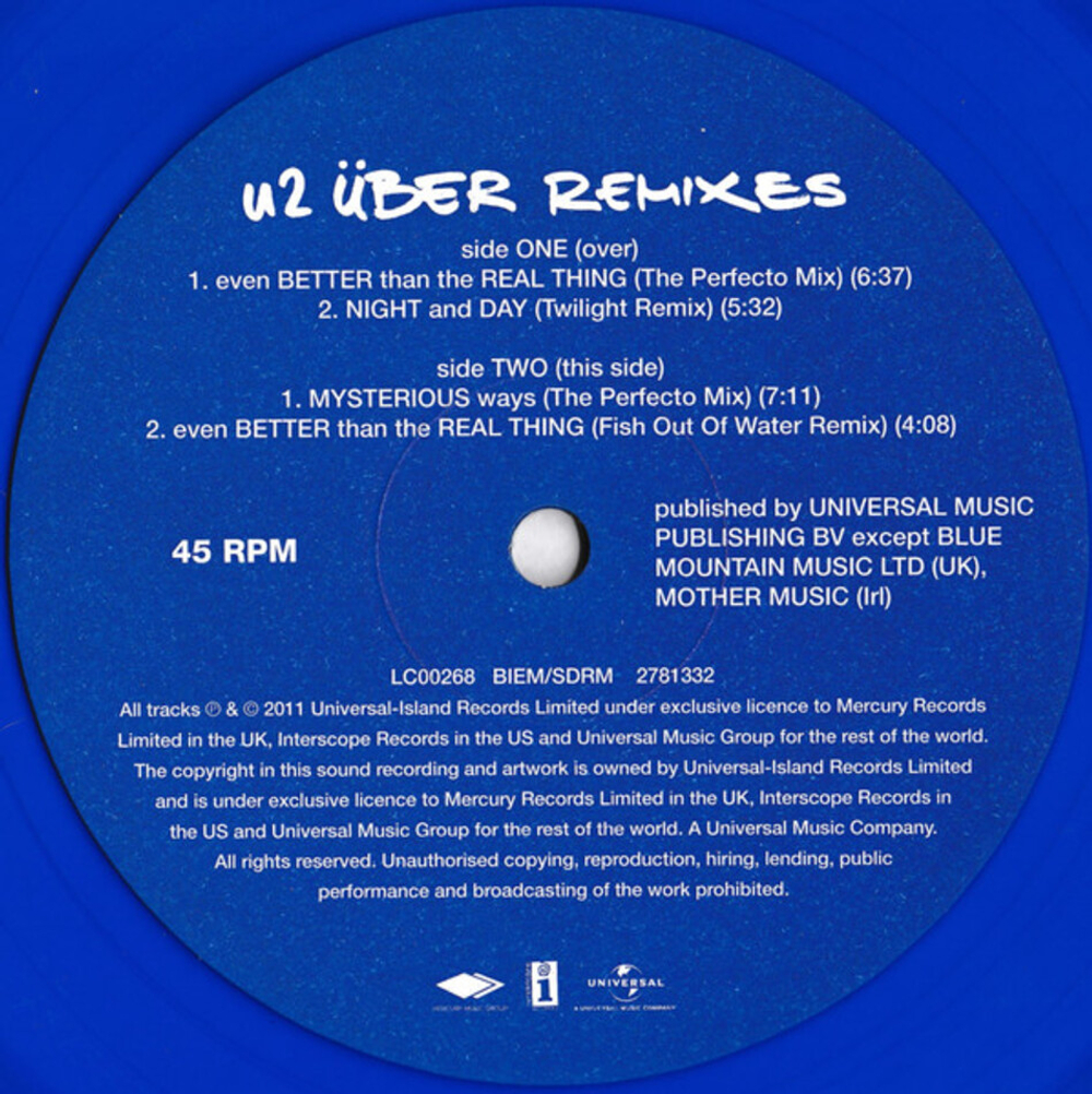 U2 / Achtung Baby (20th Anniversary Edition)(Limited Edition)(2LP+2x12" Vinyl Single)