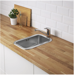 Встраиваемая раковина IKEA BOHOLMEN (БУХОЛЬМЕН), Нержавеющая сталь, 47x30 см