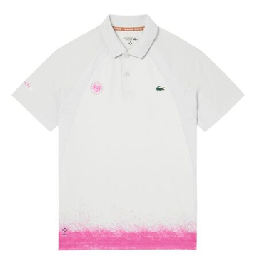 Мужское теннисное поло Lacoste Slim Fit Roland-Garros Edition Sport Polo Shirt - зеленый/розовый